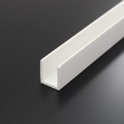 U-profil HVID PVC til 10 mm plade á 3,03 meter